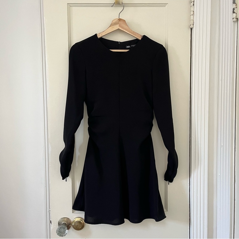 Zara Classic Black Long Sleeve Dress